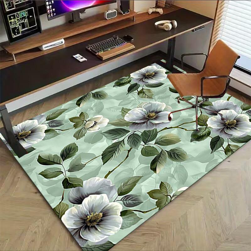 1PC Floral Pattern Extra Large Non-Slip Floor carpet, Office, family, bedroom, Studio - Large Area Rug Indoor Rugs, Vibrant Colors-W213