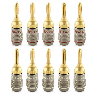 Nakamichi FanLock Excel Serie 24k Vergoldete Bananenstecker 10 AWG 18 AWG Gauge Größe 4mm für Lautsprecher Verstärker Stereo Heimkino Radio Audiokabel