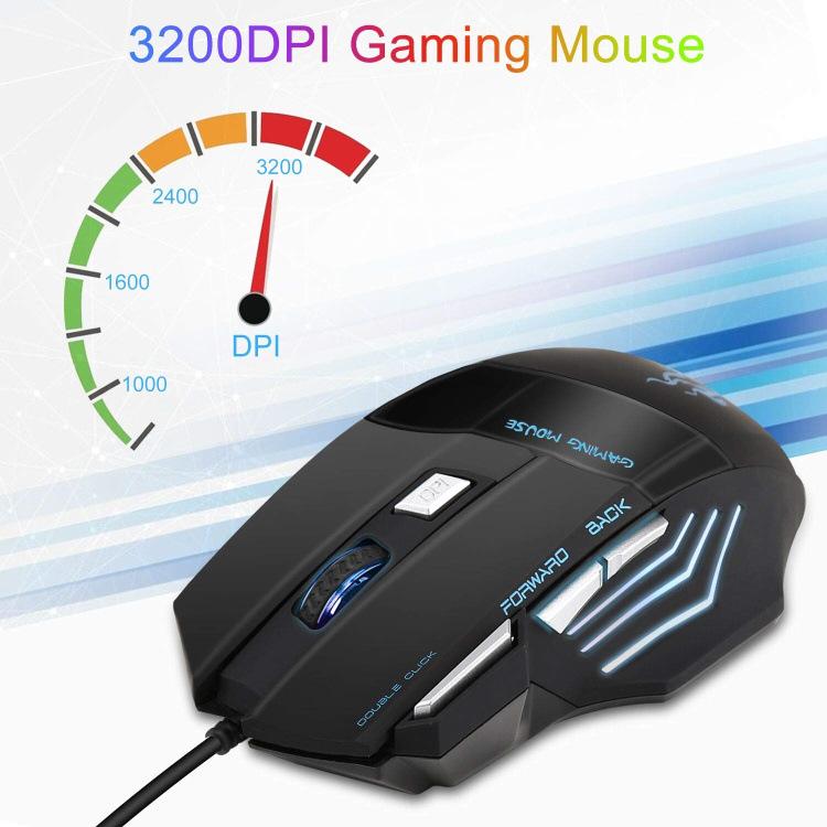 A908 Wired Mouse 7-Button Matte Texture Colorful Luminous Gaming Office 1.5 Meters