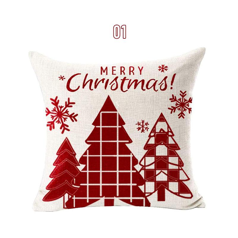 Elk Snowflake Red Xmas Pillow Cover for Living Room Glitter Sequins Cushion Cover Christmas Decoration Sofa Throw Pillow Case