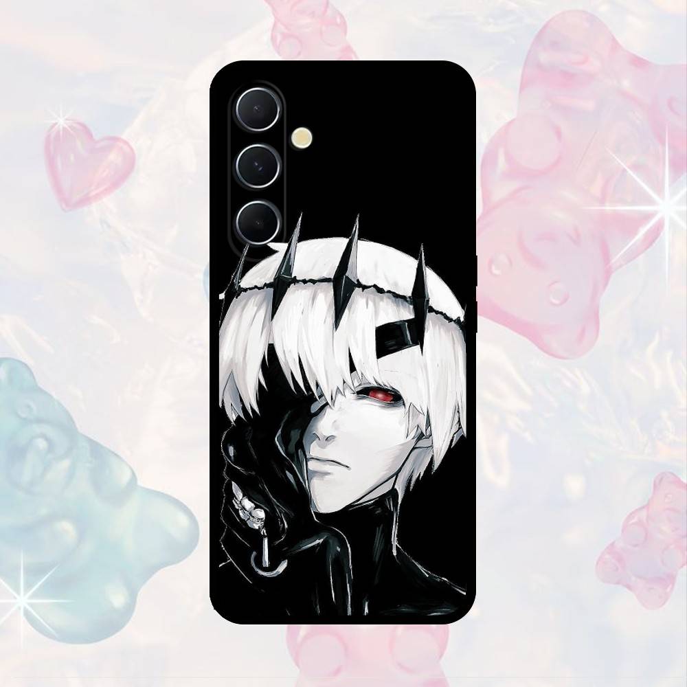 AAA Tokyo Ghoul Kaneki Ken Pouzdro na telefon Pro Samsung S25,S24,S21,S22,S23,S30,Ultra,S20,Plus,Fe,Note,10,9,5G Černý kryt