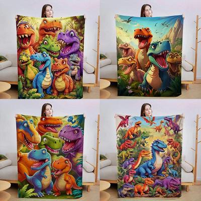 Exclusive Flannel Dinosaur Blanket - Digital Print & Air Conditioning Cover
