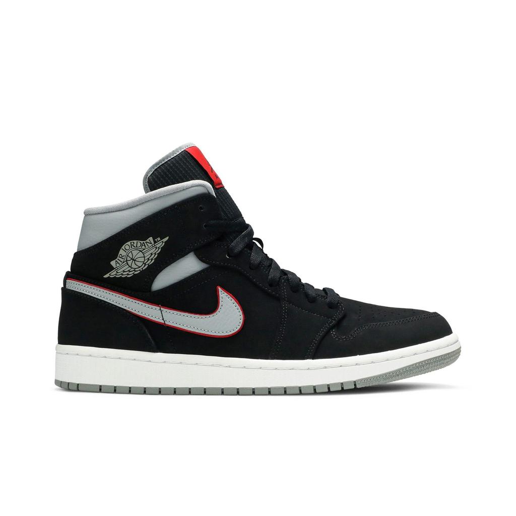 Air Jordan 1 Mid 'Black Grey' (Unisex) Black / Grey Vintage Basketball Shoes 554724 060