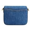 Coach Cassie 19 Metal Accents Decor Denim And Calfskin Shoulder Crossbody Handbag Small Women Handbags Dark-Blue CAT45-B4RHO