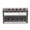 4?Channel Line Mixer Mini Metal Ultra Low Noise Hub Microphone Audio Equipment MH400US Plug 110V
