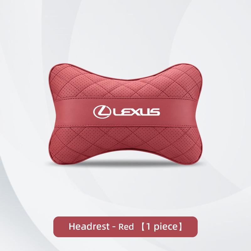 Cuero Nappa Almohada Cervical para Reposacabezas de Coche Amortiguación Lumbar Para Lexus F-SPORT ES RX NX LS UX LM LX GX LC RZ IS CT GS RC HS SC TX LBX
