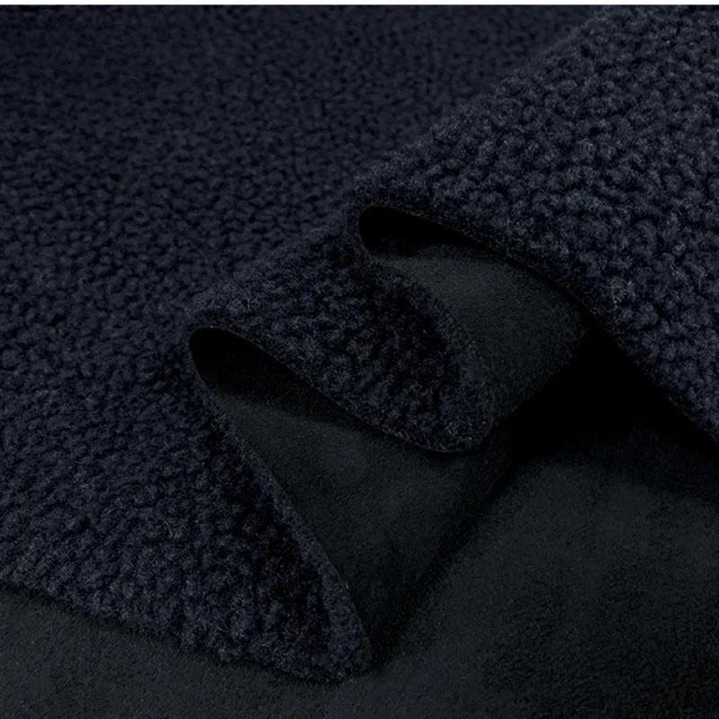 Tessuto Composito Suede e Lana d'Agnello Spesso 50x150cm Caldo per l'Inverno Cappotto Abbigliamento da Motociclista Giacca a Vento Tessuto alla Moda per Cucito