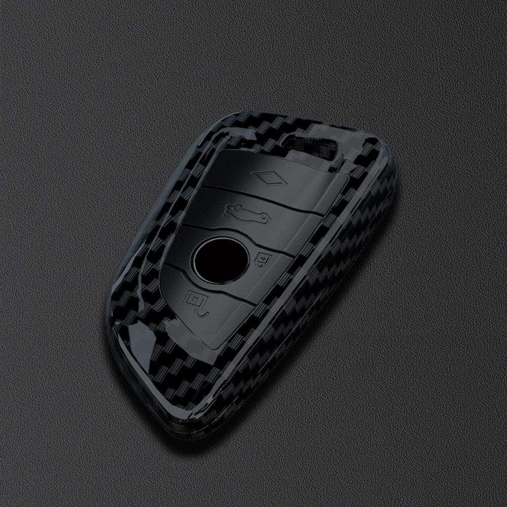 Abs Carbon Fiber Car Key Case Cover For Bmw 1 2 3 4 5 6 7 Series X1 X3 X4 X5 X6 X7 F10 F20 F30 G20 G30 G01 F15 F16 G02 G05 F34