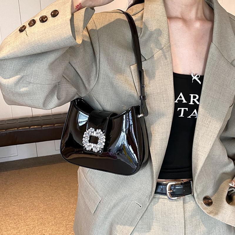 Red Shoulder Bags for Women Elegant Handbags Purse Chic PU Leather Luxury Design Wedding Top Handle Clutch Crossbody Bag CLE