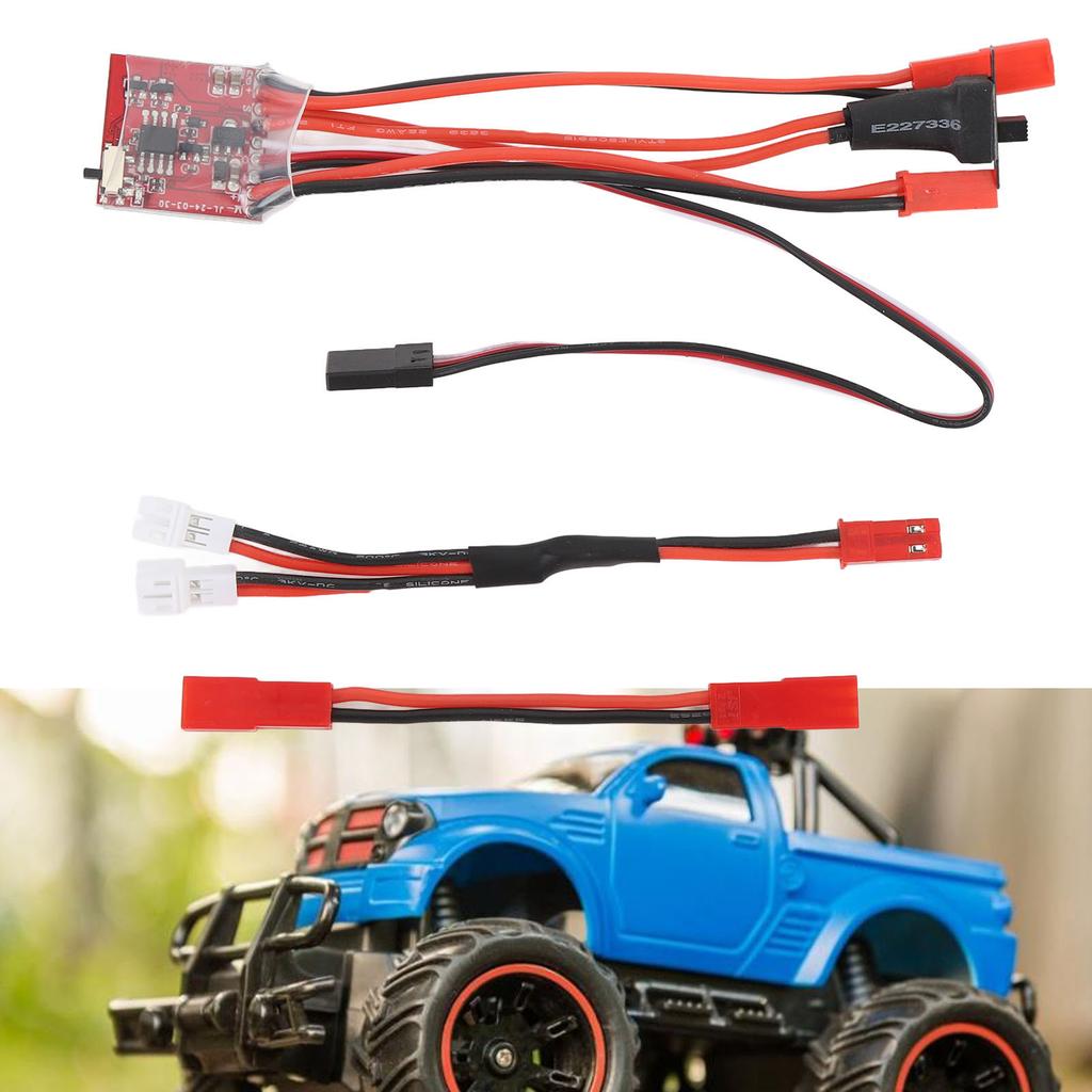 Controler de viteză ESC pentru mașini RC cu frână, controler de viteză ESC periat 30A pentru mașini 1/32 1/24 1/18