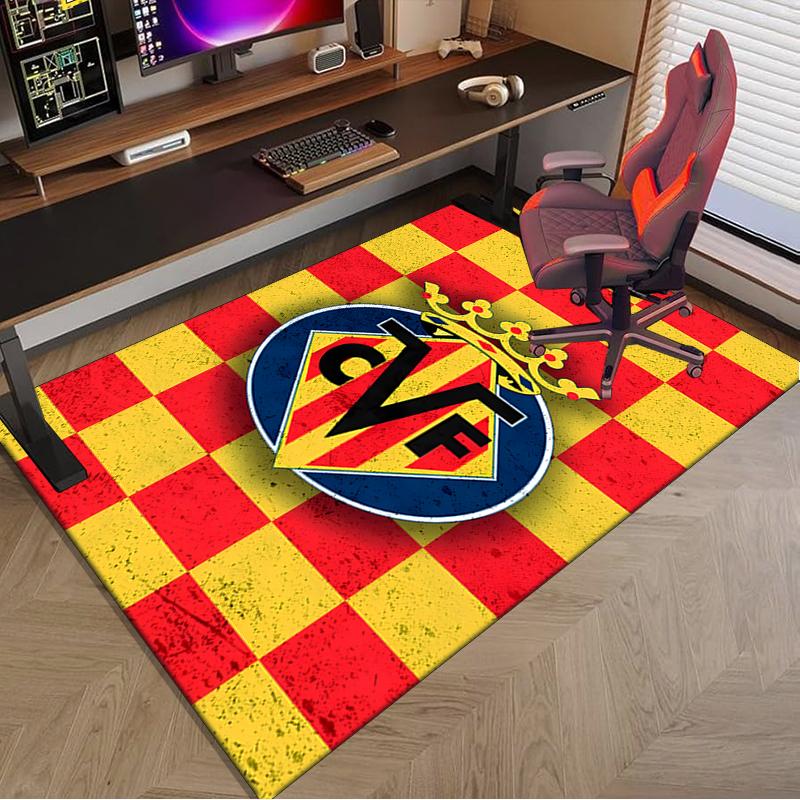 1PC Villar-real Football Club Rug Game Carpet, Floor Mat for Bedroom Living Room Entryway Rug, Home Decor Idea Gift for Christmas birthday