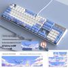 OLOEY Snow Moon Theme Wired Mechanical Gaming Keyboard