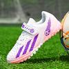 Kids Soccer Shoes Teens Boys Girls Students Shredded Nails Velcro Lawn Training Shoes