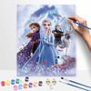 Disney Frozen Elsa Anna Paint By Number Kit Drawing Canvas DIY Picture Home Decor Disney Painting Gift Room Wall Art Handwork Craft