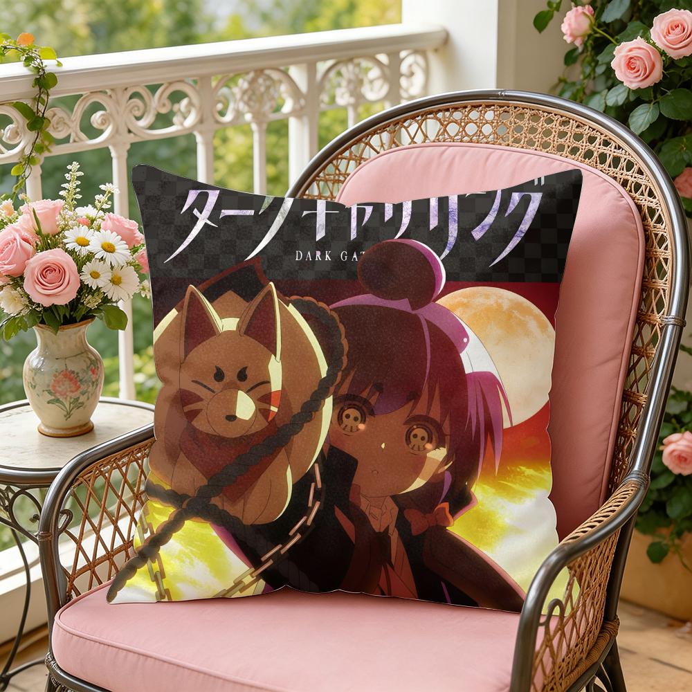 Dark GGathering Anime Cushion Cover Soft Plush Throw Pillow Cover DoubleSided Decorative Cushion Case Sofa Bedroom Home Decor