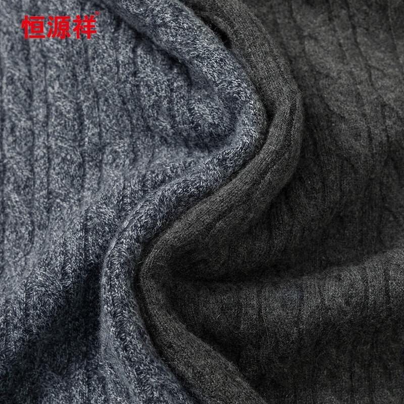 Men's 100% Cashmere Thick Crew Neck Sweater
