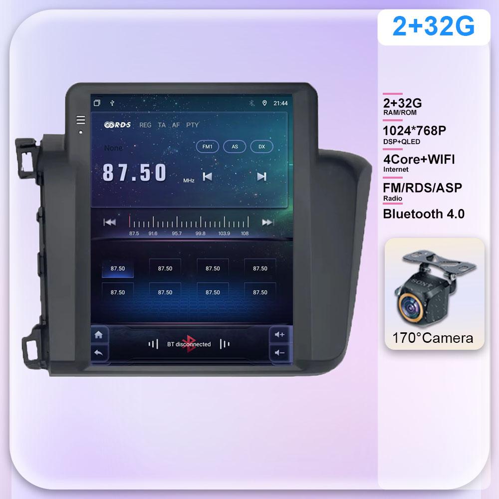 

9.7 Inch Android 13 Carplay for Honda Civic 2012-2015 Car Multimedia Video Player Auto Radio Stereo 5G WIFI BT No 2Din DVD