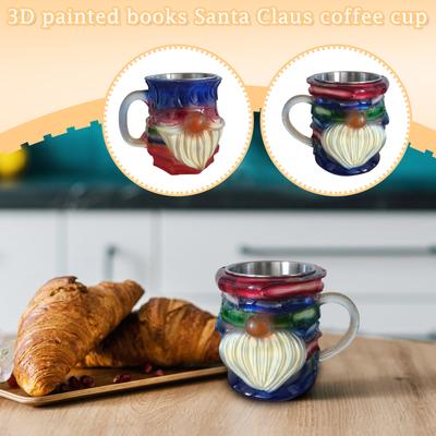 3D Painted Books Claus Coffee Cup