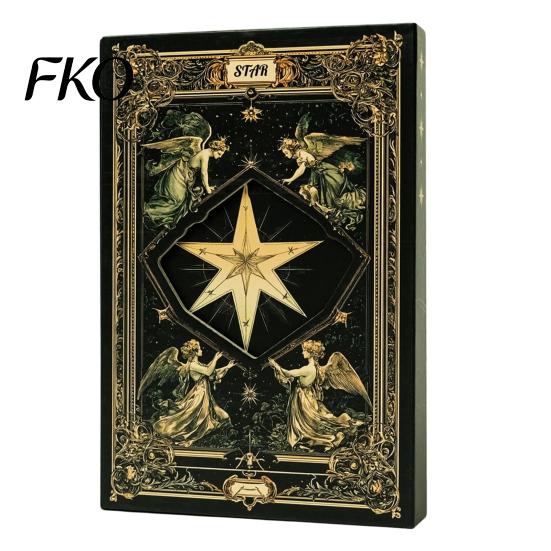 Compact Writing Notebook Lined Journal for Women Men, Gothic Mystical Hardcover A5 Ruled Retro Diary Notebook, Daily Office School, Writing, A