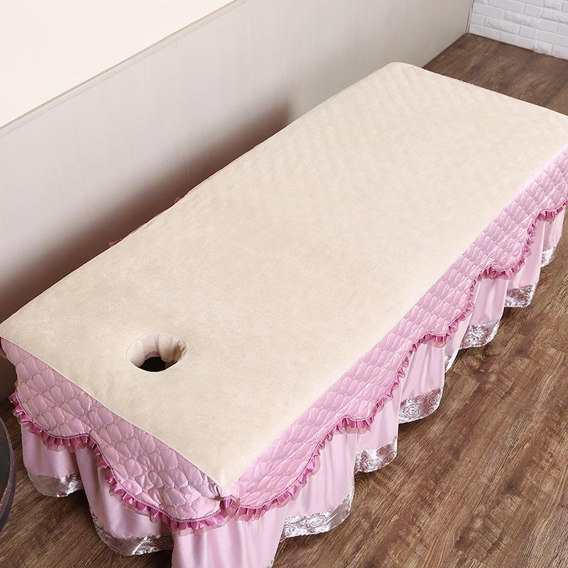 Beauty Bed Sheets Bath Towels Massage Therapy Bed for Beauty Salons Large Towels Adult Soft Polyester Dustproof Pad with Holes