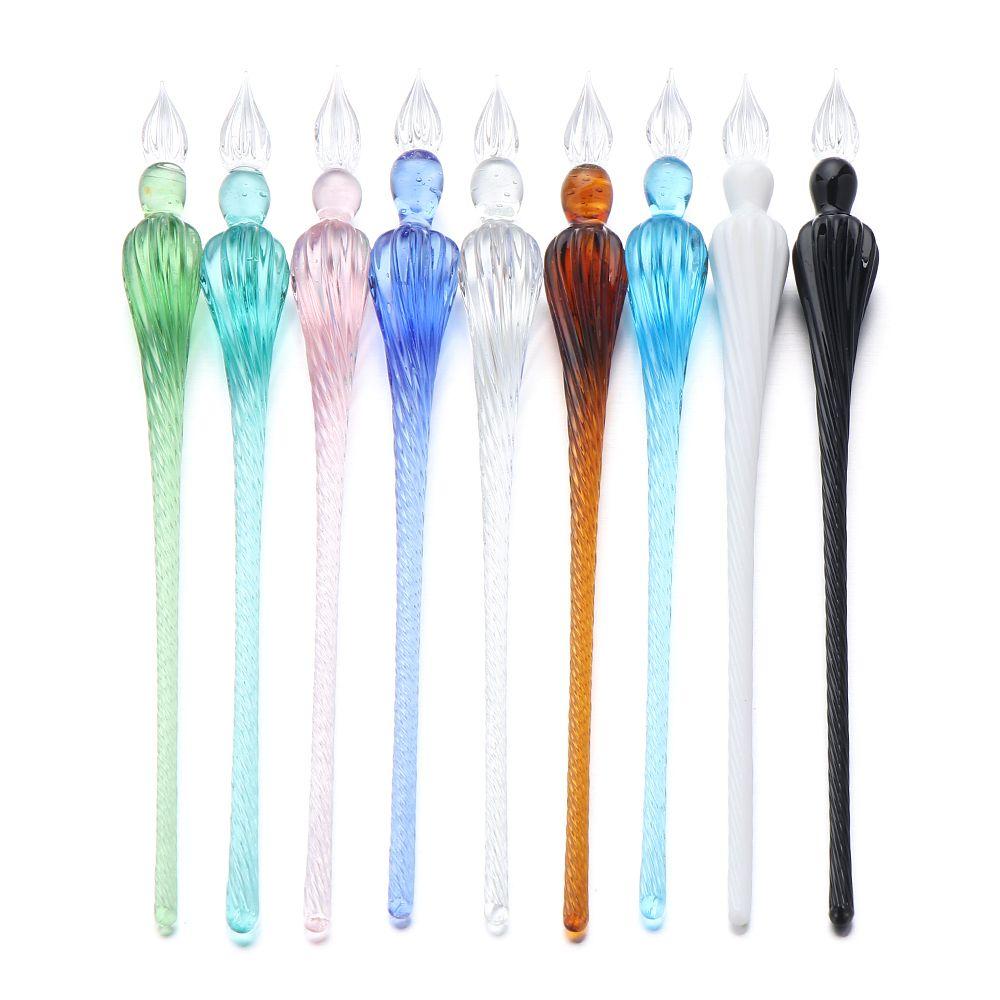1PC Handmade Calligraphy Dipping Signature Painting Supplies Glass Dip Pen Fountain Pen Filling Ink