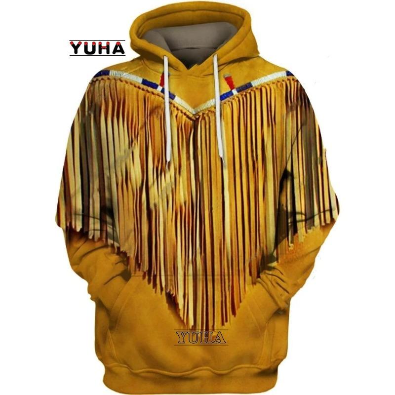 New Fashion Indian Style Jacket 3D Printed Sweatshirt Personalized Men's and Women's Hoodie Hip Hop Oversized Fashion Pullover N