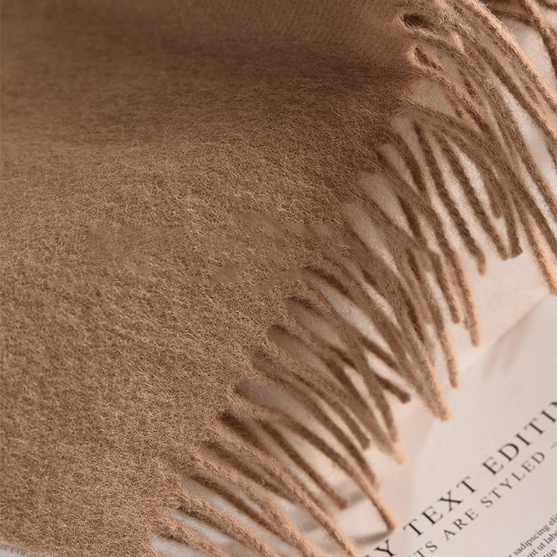Winter Narrow Scarf 100% Wool Scarf Hot Selling Solid Color Scarf Men's and Women's Universal Warm and Cold Proof Scarf Poncho