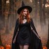 Halloween Cape and Hat Set Costume Accessory for Role Play Party