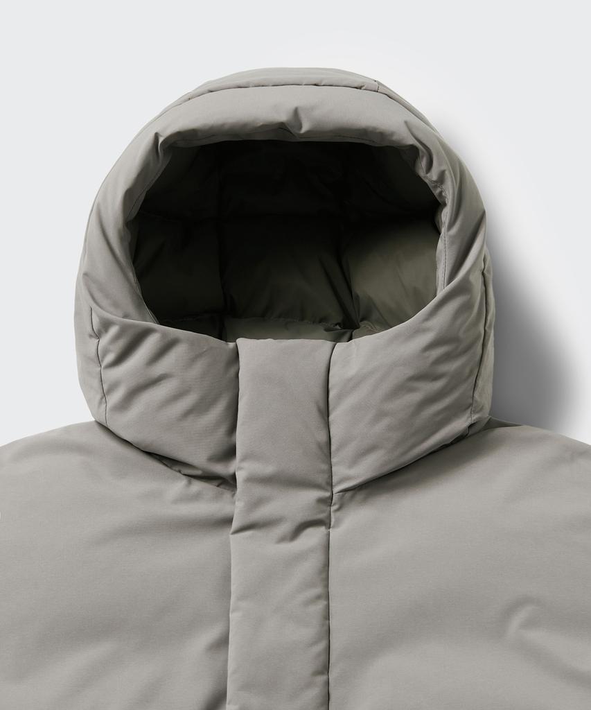 Musinsa Standard Minimal Hooded Down Short Padded Jacket [Grayish Beige]