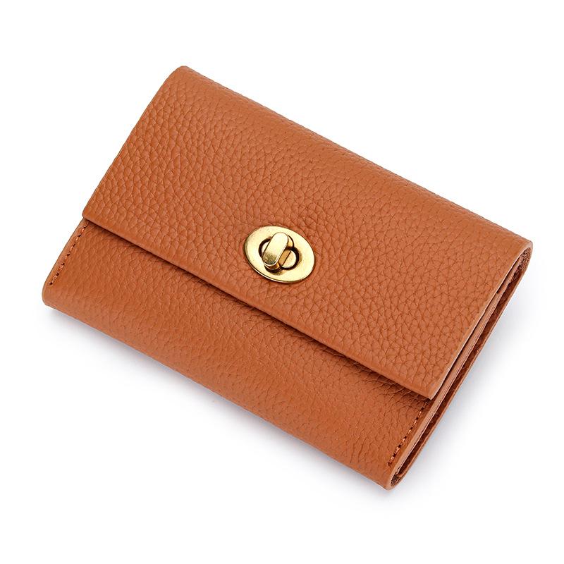 Genuine Leather Women's Coin Purse: Short, Exquisite, Multifunctional Card Holder, New 2025 Fashion