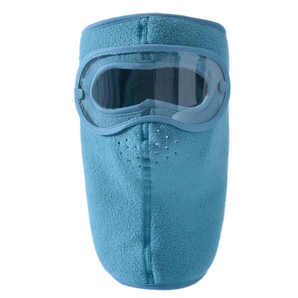 Vollgesichts-Fleece-Maske mit integrierter klarer Linse, winddicht, atmungsaktiv, Outdoor-Schutz für Kaltwetter-Aktivitäten