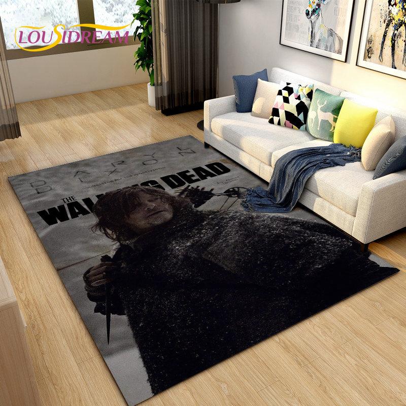 The Walking Dead Horror Area Rug Large,Carpet Rug for Living Room Bedroom Sofa Doormat Decoration,Kids Play Non-slip Floor Mat