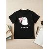 Cute Cartoon Little Bird Print T-Shirt Boys Girls Round Neck Short Sleeve Top Spring New Base Layer