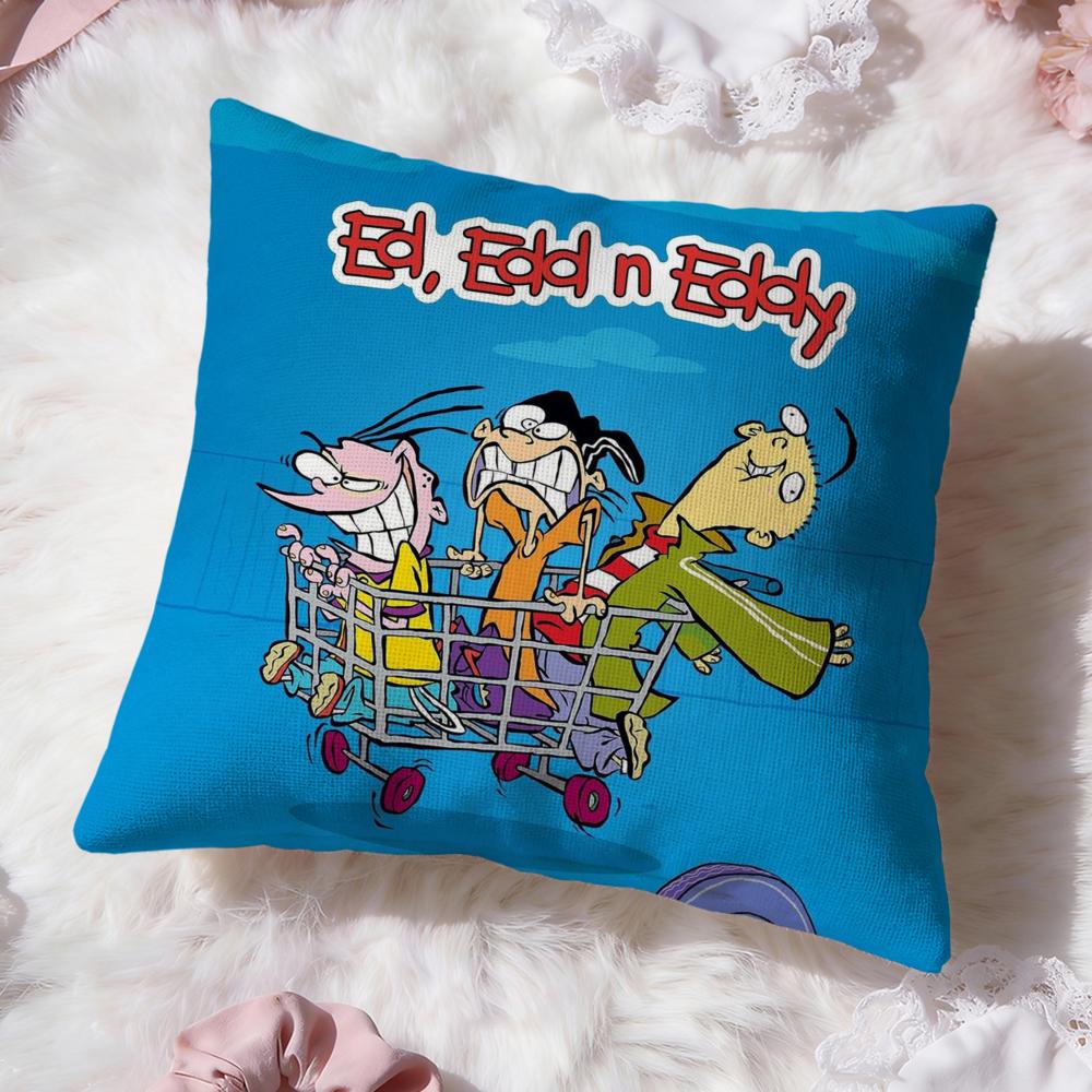 E-Ed, Edd n Eddy Cushion Cover Premium Comfort Reversible Pillow Cove -Two in One Design for Any Room & Car Interior