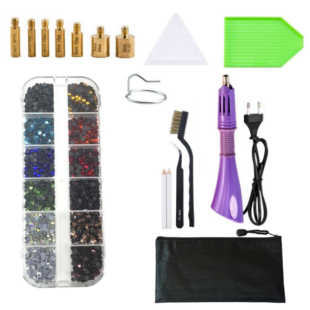 

Набор для установки страз с клеем горячей фиксации и инструментами для DIY для одежды