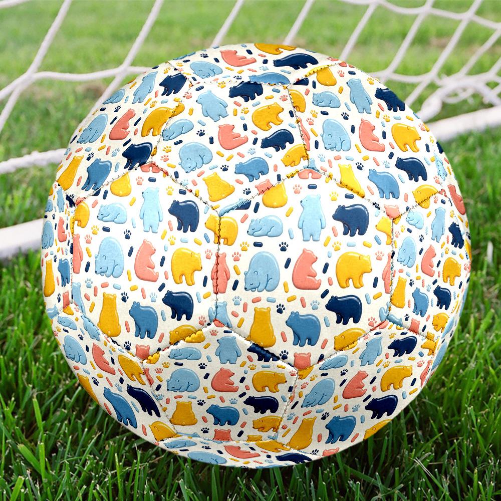 1pc Bear Medicine Themed Soccer Ball, Size 5, Lightweight PVC Material, Outdoor Training Soccer Ball Gift. q62215