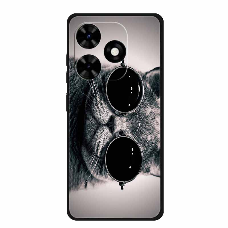 Case For Tecno Spark Go 2024 Animals Painted TPU Silicone Soft Phone Cover for Spark Go2024 BG6 Protector Wolf Shockproof Para