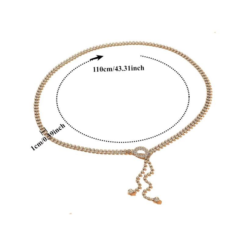 Fashionable Full-Rhinestone Belt VersatileTrendy All-Over Rhinestone-Studded Belt for Women Perfect with Dresses and Jeans