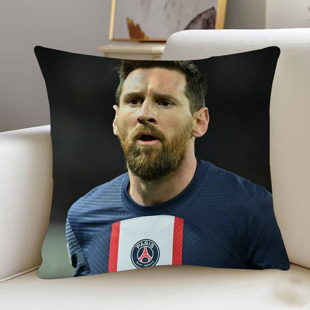 Football M-Messi Pillow Cover Sofa Cushion Cover Home Room Decoration Children Gift