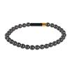 Phiten RAKUWA Bracelet EXTREME Crystal Touch Black/Gold, 18cm Inner Circumference [Made with Phiten's Advanced Metax Technology]