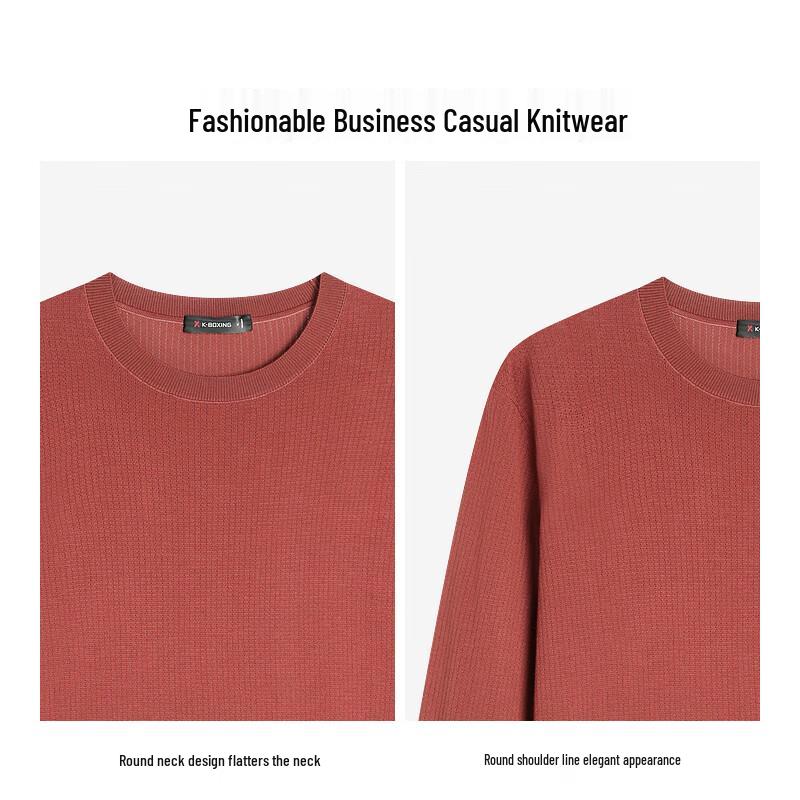 K-Boxing Men's Round Neck Knit Sweater