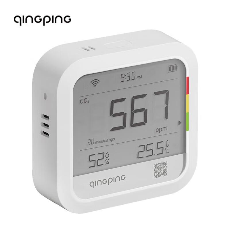 Qingping Smart Wi-Fi CO2, Temperature, and Humidity Monitor
