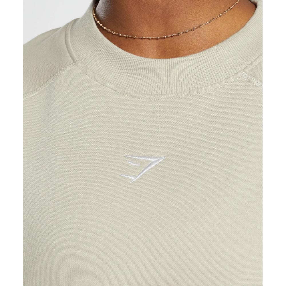 Gymshark Training Oversized Fleece Sweatshirt Pebble Grey B5a9r Gb7p