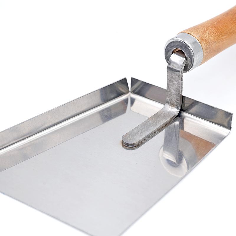 1PC Beekeeping Shovel Beehive Pollen Shovel Clean Stainless Steel Honey Scraper Cleaner Tools Beekeeper Supplies Wooden Handle