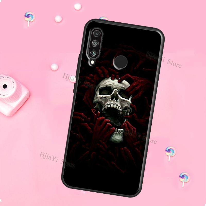 Horror Skull Gothic For Huawei Honor Magic 5 Lite X8 X9 X8a X9a 50 70 P20 P30 P40 P50 P60 Pro P Smart 2019 Case