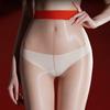Red Nude High Waist Patchwork Pantyhose 3D Summer Slim-fit Smooth Nylon Tights One Line Crotch Oil Glossy Transparent Underwear