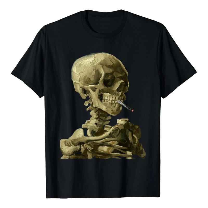 Camiseta De Vincent Van Gogh Con Calavera Y Esqueleto De Cig S