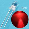 100Pcs White Blue Red Yellow Green 5mm 3mm Round LED Assortment Kit Ultra Super Bright Light Emitting 6000-6500k Diode Bulb Lamp