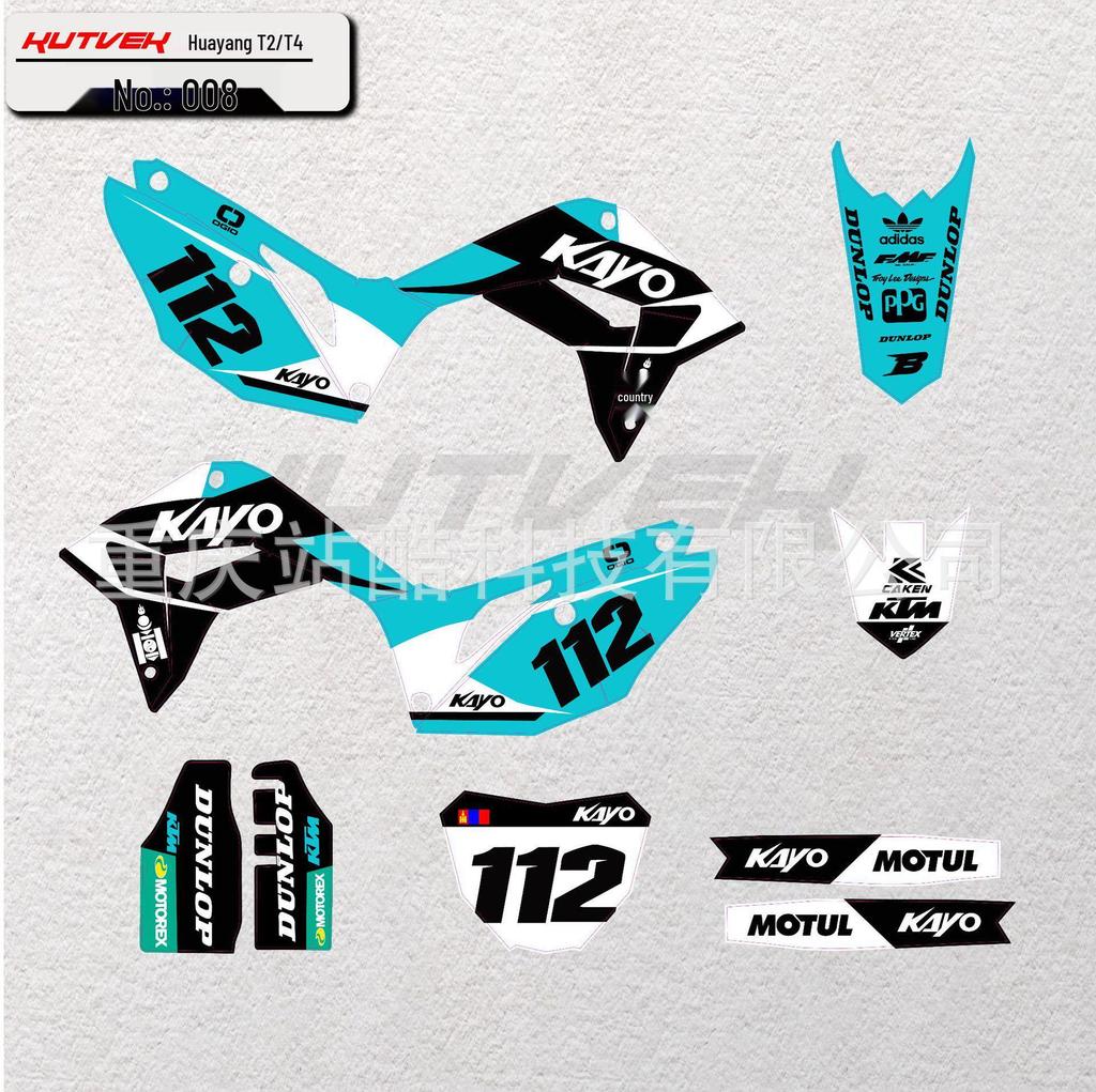 19-22 Kayo Huayang T2T4 Offroad-Motorradaufkleber: Langlebige, personalisierte Aufkleber