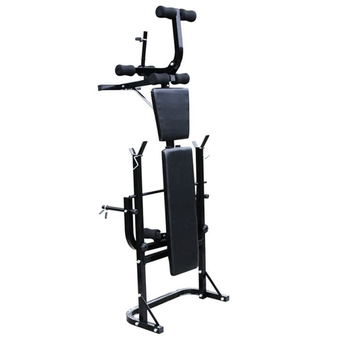 Banc de musculation - vidaXL - 275363 - Pliable - 60,5 kg - Support de poids inclus
